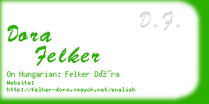 dora felker business card